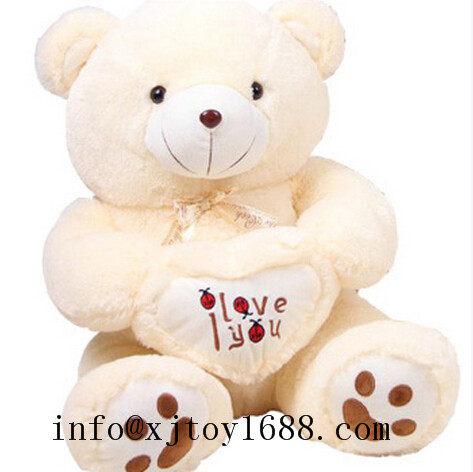 plush valentine's day bear with heart for gift